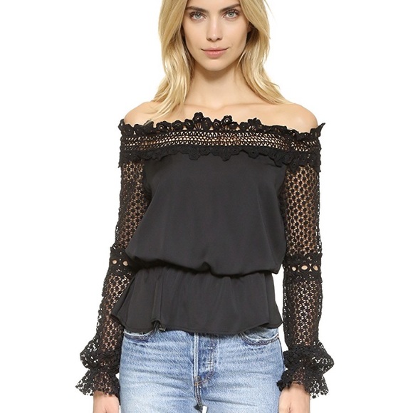 NWT || Style Mafia || Crochet Off-Shoulder Top - Picture 2 of 7